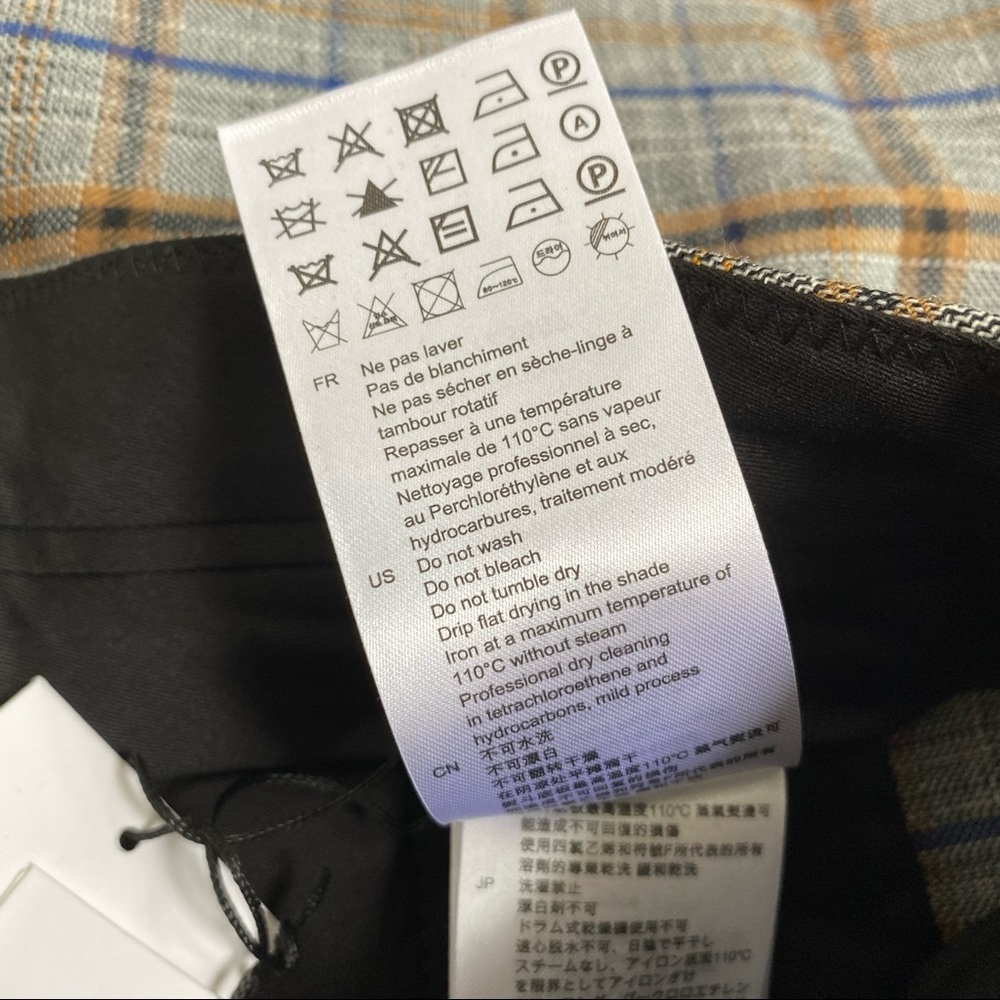 Sandro Paris Grey Plaid Printed Knit Shorts Size 8 - Picture 15 of 16